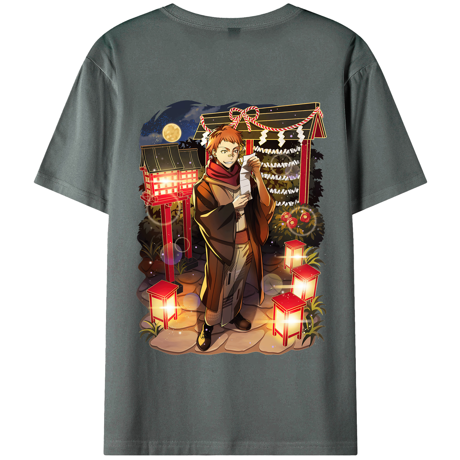 （画像用） 文豪ストレイドッグス Bungo Stray Dogs 綿100％半袖Tシャツ（背面プリント）